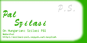 pal szilasi business card